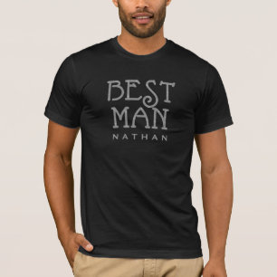 T-shirt Meilleur homme Silver Faux Parties scintillant Cus