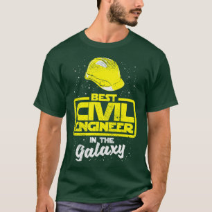 T-shirt Meilleur Ingénieur Civil En Galaxie