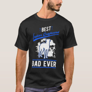 T-shirt Meilleur Italien Greyhhop Papa Jamais Italien Grey