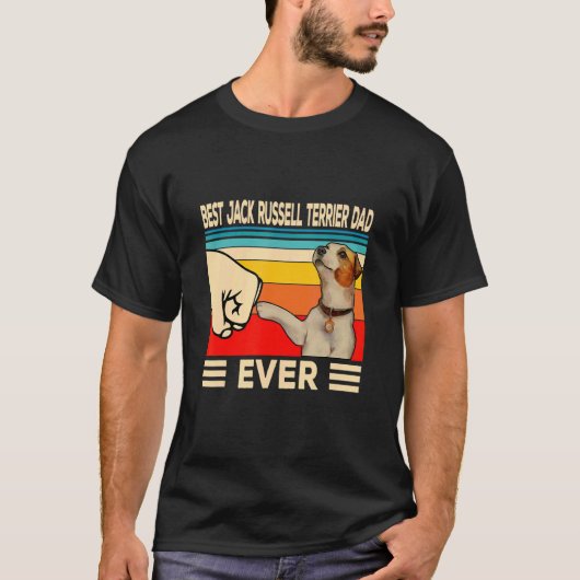 T-shirt Meilleur Jack Russell Terrier Papa Jamais Chien Pa (Devant)
