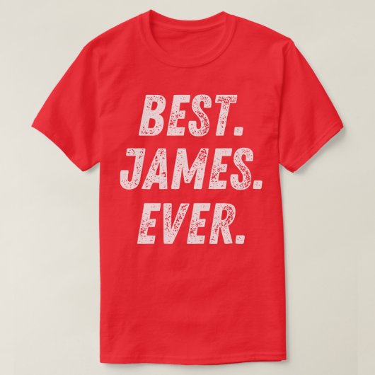 T-shirt Meilleur James Ever Retro Prénom Cadeau (Design devant)
