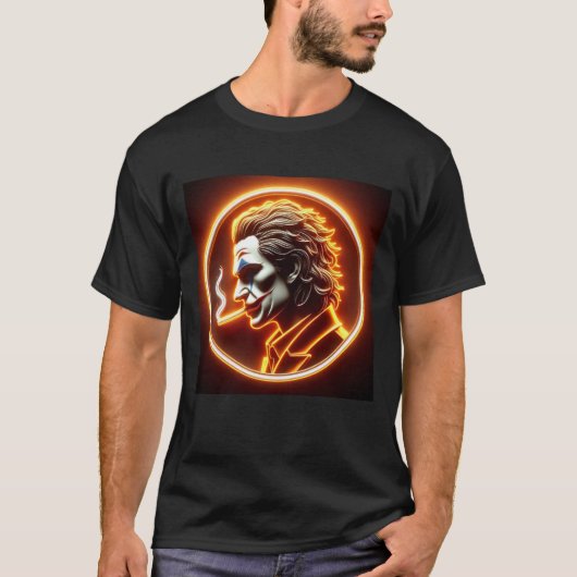 T-shirt Meilleur Joker avec lumière orange modèle 4 T-shir (Devant)