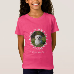 T-Shirt Meilleur Jouet Poodle Maman Nom photo Personnalisé