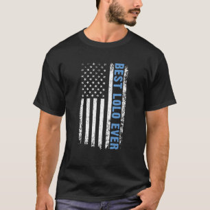 T-shirt Meilleur Lolo 4 juillet Drapeau Américain USA Patr