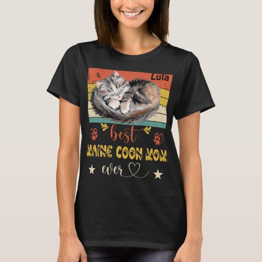 T-shirt Meilleur Maine Coon Maman Jamais Drôle Chat Mama C (Devant)