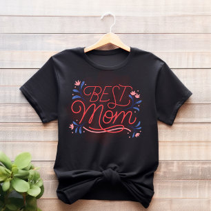 T-shirt Meilleur Maman en rouge et bleu