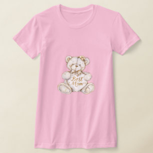 T-shirt Meilleur Maman Ours en Peluche de la Fête des Mère