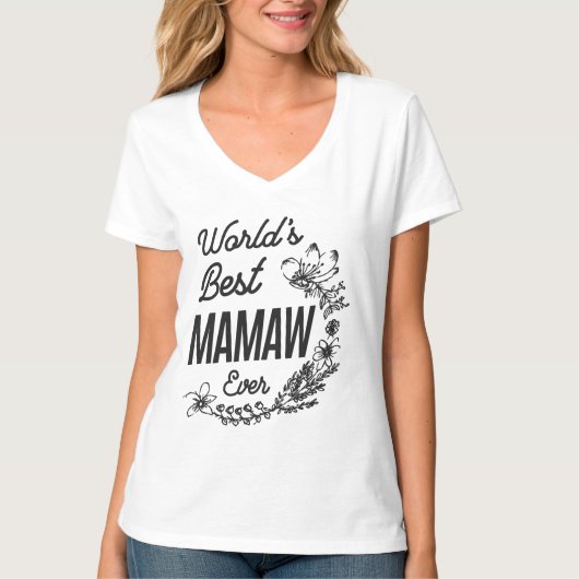 T-shirt Meilleur Mamaw du monde | Cadeau mère (Devant)
