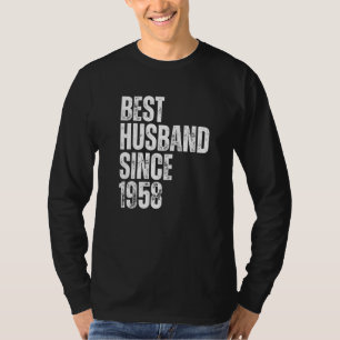 T-shirt Meilleur mari depuis 1958 Vintage Anniversaire de