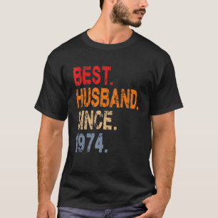 T-shirt Meilleur Mari depuis 1974 48e jour de mariage Anni
