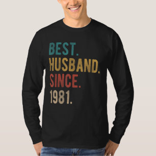 T-shirt Meilleur Mari depuis 1981 41e anniversaire de Mari