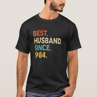 T-shirt Meilleur Mari depuis 1984 38e anniversaire de Mari
