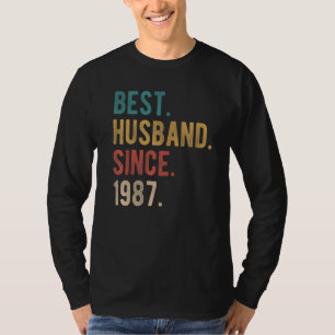 T-shirt Meilleur Mari depuis 1987 35e anniversaire Mariage
