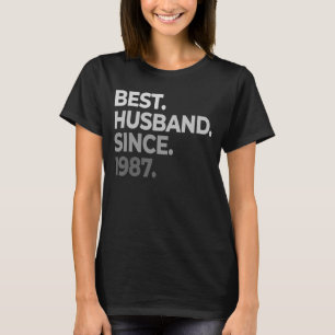 T-shirt Meilleur Mari depuis 1987 35ème mariage annivers