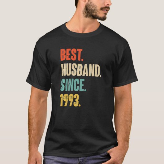 T-shirt Meilleur Mari Depuis 1993 29 Anniversaire Mariage (Devant)
