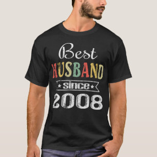 T-shirt Meilleur Mari Depuis 2008. 12e anniversaire mariag