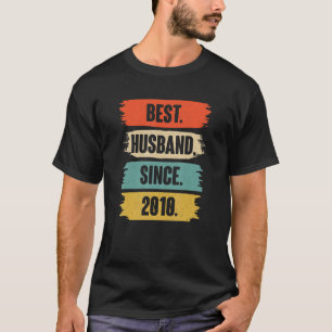 T-shirt Meilleur Mari depuis 2010 Vintage 12ème Mariage An