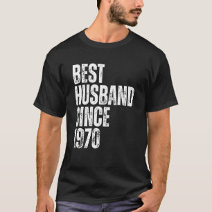 T-shirt Meilleur Mari Homme Depuis 1970 Mariage Vintage An