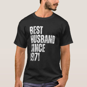T-shirt Meilleur Mari Homme Depuis 1971 Mariage Vintage An