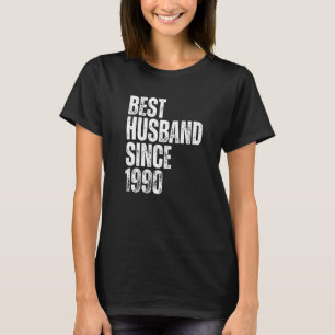 T-shirt Meilleur Mari Homme Depuis 1990 Mariage Vintage An