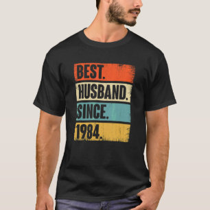T-shirt Meilleur Mari Rétro depuis 1984 38ème Mariage Aniv
