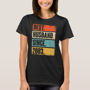T-shirt Meilleur Mari Rétro depuis 2003 19ème Mariage Aniv