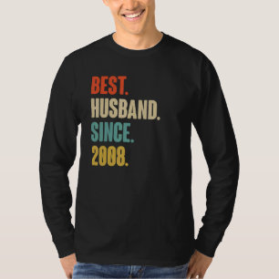 T-shirt Meilleur Mari vintage depuis 2008 14ème Mariage An