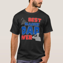 Meilleur Marine Papa Jamais Chemise Fête des pères