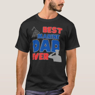 T-shirt Meilleur Marine Papa Jamais Chemise Fête des pères
