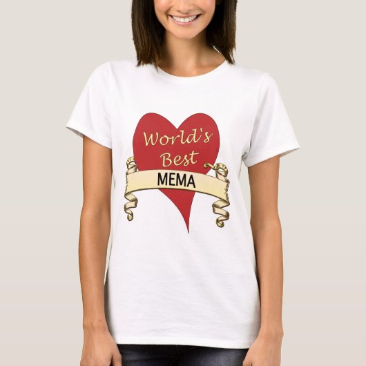 T-shirt Meilleur Mema du monde (Devant)