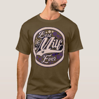 T-shirt Meilleur Milf jamais violet