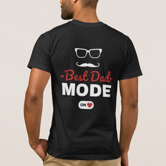 T-shirt Meilleur Mode Papa Activé (Dos)