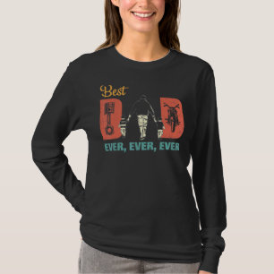 T-shirt Meilleur Motocross Papa Jamais Dirt Vélo Pères Vin