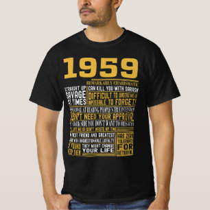 T-shirt Meilleur né en 1959 Faits pour les hommes, les fe