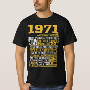 T-shirt Meilleur né en 1971 Faits pour les hommes, les fe