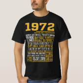 T-shirt Meilleur né en 1972 Faits pour les hommes, les fem (Devant)