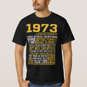 T-shirt Meilleur né en 1973 Faits pour les hommes, les fe