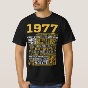 T-shirt Meilleur né en 1977 Faits pour les hommes, les fe