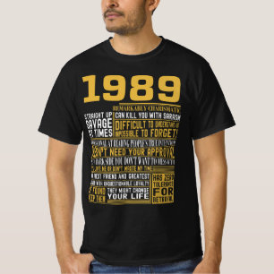 T-shirt Meilleur né en 1989 Faits pour les hommes, les fe