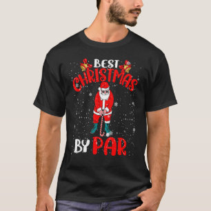 T-shirt Meilleur Noël Par Par Noël Père Noël Golf Player