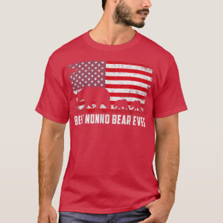 T-shirt Meilleur Nonno Bear Jamais USA Da père du drapeau 