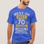 T-shirt Meilleur of 1952 70 Years Old Toxits 70th Birthday<br><div class="desc">Best Of 1952 Cadeaux De 70 Ans Cadeaux De 70E Anniversaire Cadeaux Pour Hommes 5.</div>