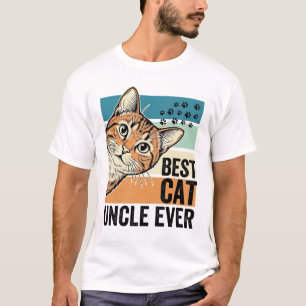 T-shirt Meilleur oncle de chat jamais Design vintage amate