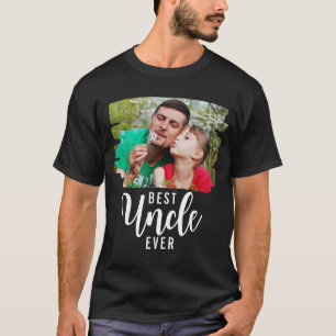 T-shirt Meilleur Oncle jamais Typographie Photo personnali