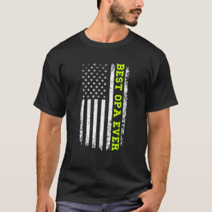 T-shirt Meilleur Opa 4 juillet Drapeau Américain USA Patri
