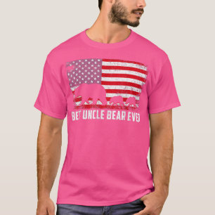 T-shirt Meilleur ours d'oncle jamais USA Da père du drapea