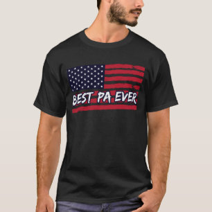 T-shirt Meilleur Pa Ever Us Drapeau Grand-père Fête des pè