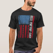 T-shirt Meilleur pap Ever Us Flag Grandpa Fathers Day (Devant)