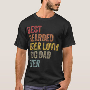 T-shirt Meilleur Papa à Barbe de Bière Amoureux de Chien R