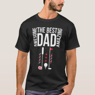 T-shirt Meilleur Papa Awesome Joueur Américain De Golf Pap